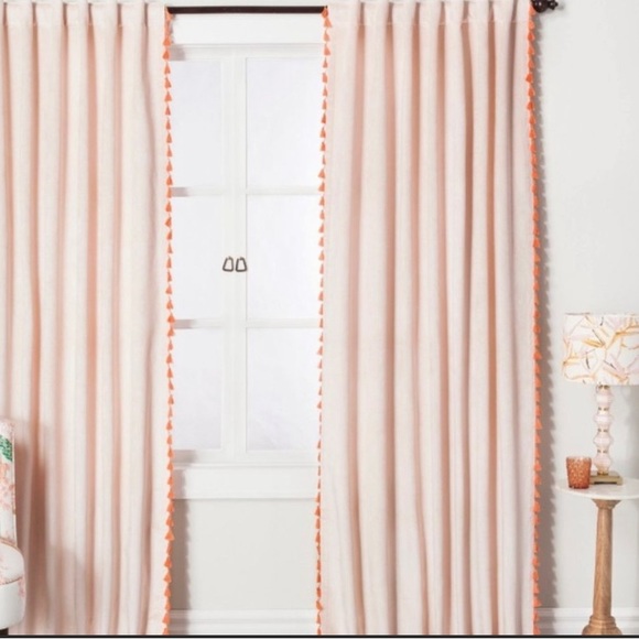 Opalhouse Accents Opalhouse Peach Velvet Curtains 84 Set Of 2